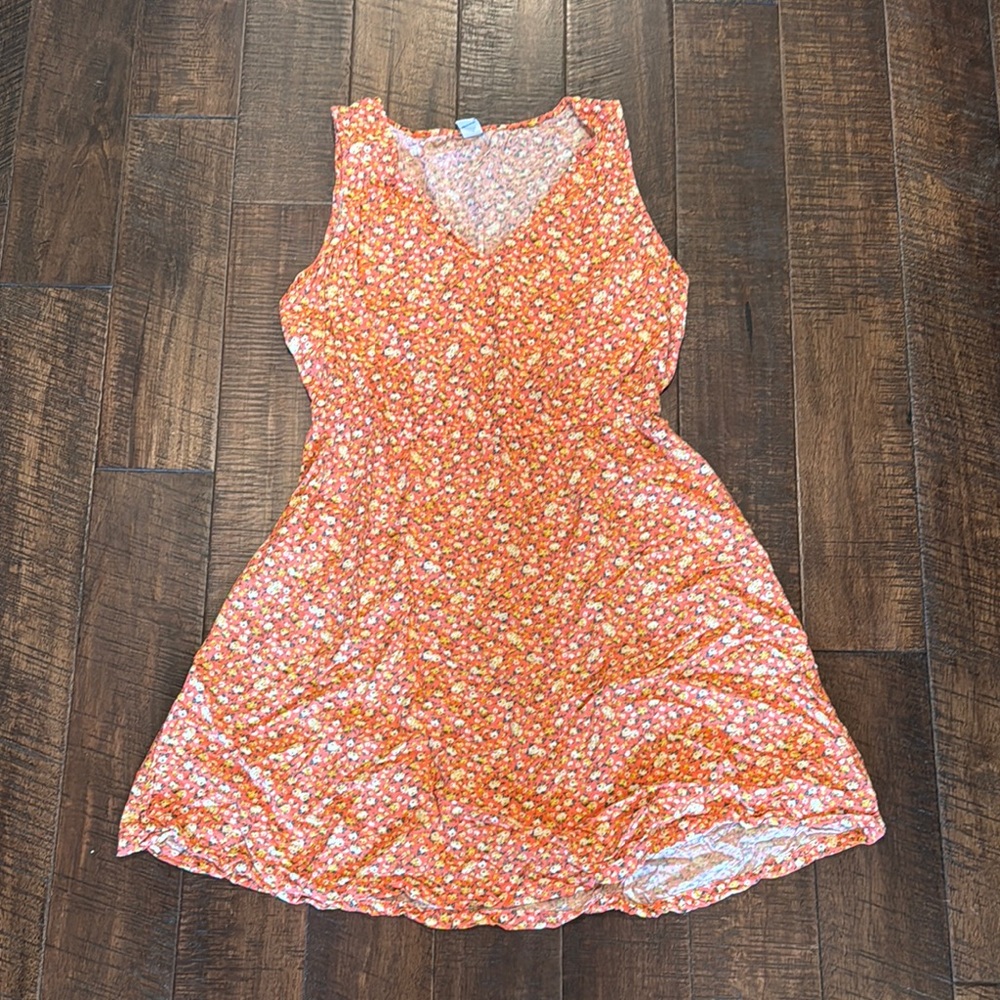 Old Navy Orange Floral Mini Dress